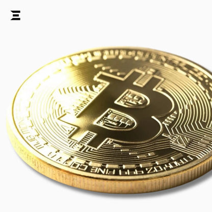 Gold Bitcoin Collectible Coin – 24K Gold Plated Limited Edition with Case IBRELIA