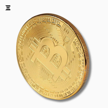 Gold Bitcoin Collectible Coin – 24K Gold Plated Limited Edition with Case IBRELIA