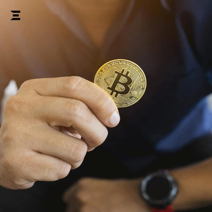 Gold Bitcoin Collectible Coin – 24K Gold Plated Limited Edition with Case IBRELIA