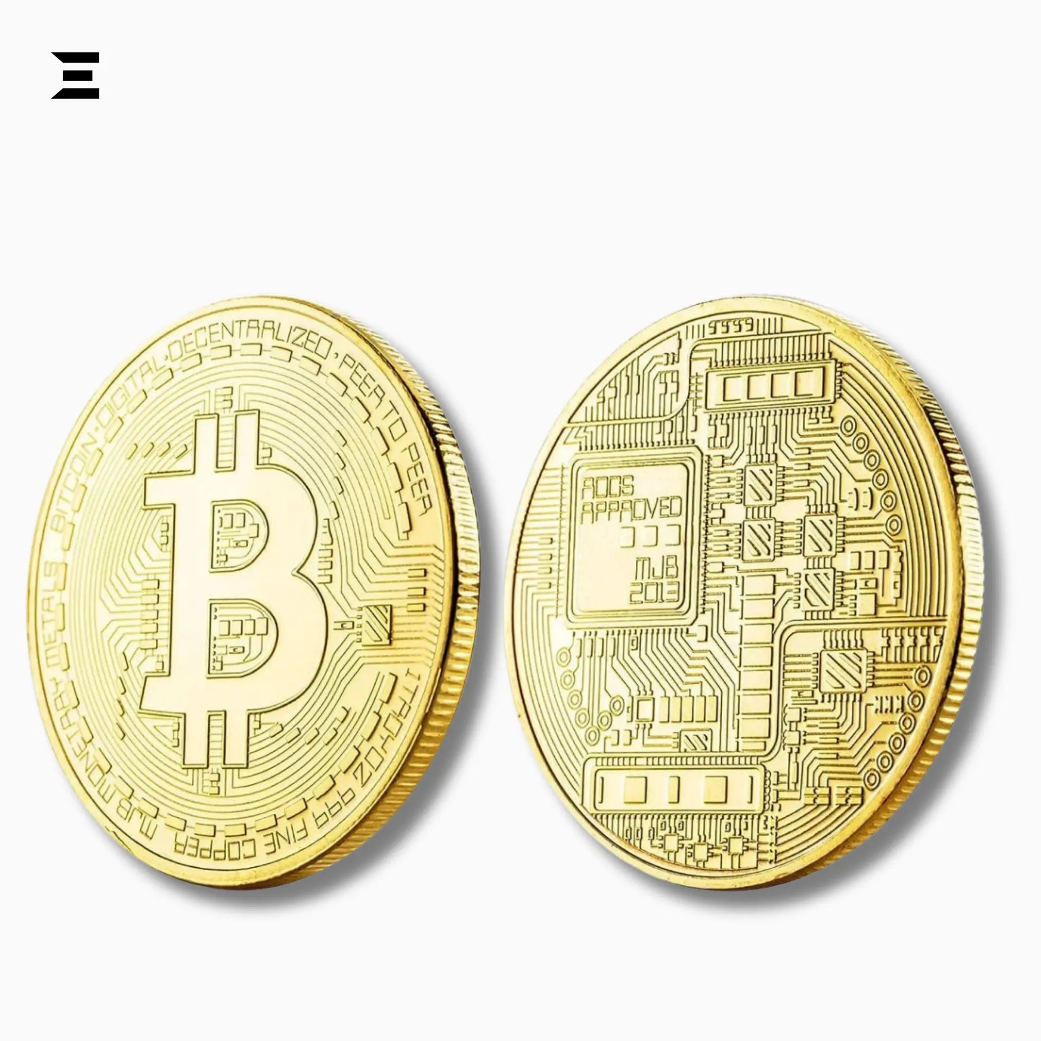 Gold Bitcoin Collectible Coin – 24K Gold Plated Limited Edition with Case IBRELIA