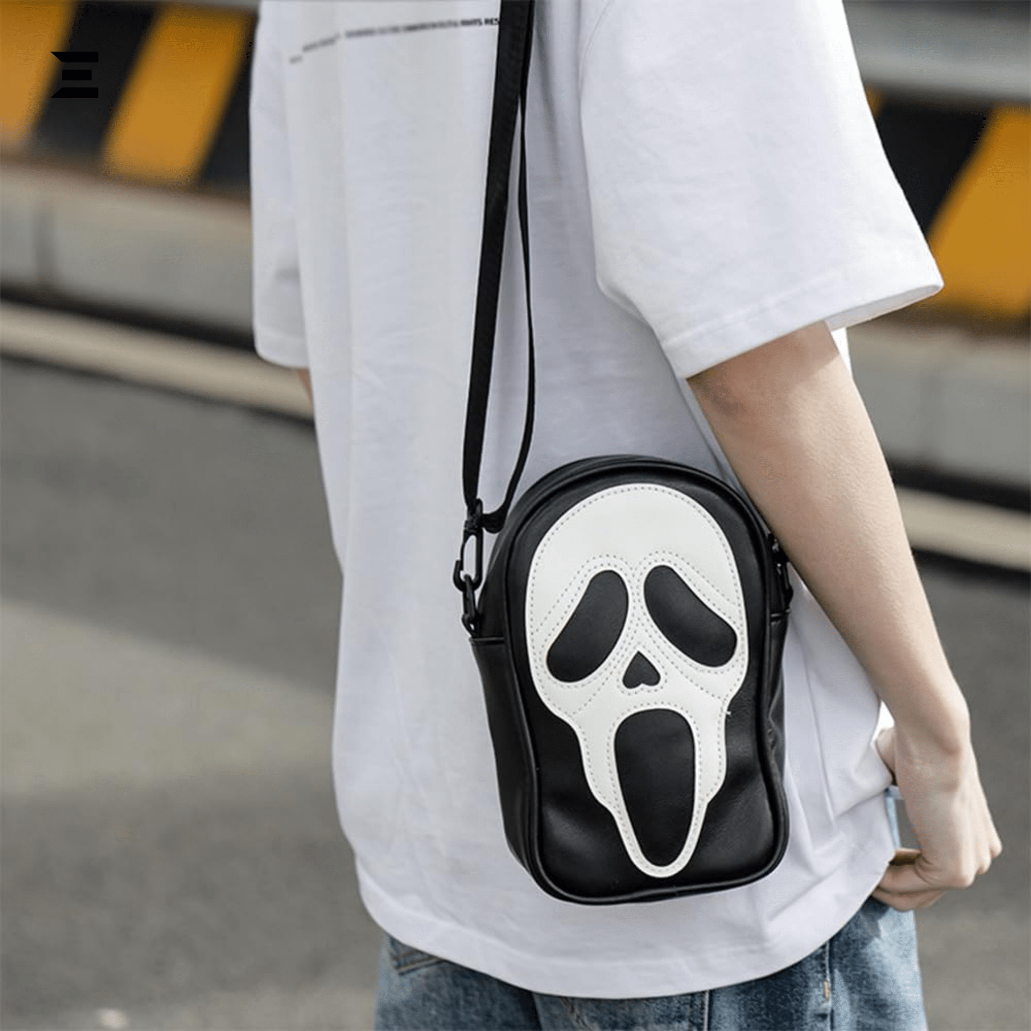 Scream Ghostface Crossbody Bag – Gothic Skull Shoulder Purse (Black) | IBRELIA™ - IBRELIA