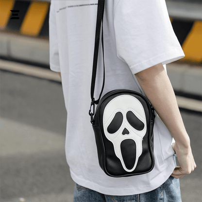 Scream Ghostface Crossbody Bag – Gothic Skull Shoulder Purse (Black) | IBRELIA™ - IBRELIA