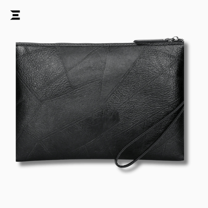 Black Skull Rivet Leather Clutch – Men’s Punk - Style Handbag | IBRELIA™ - IBRELIA