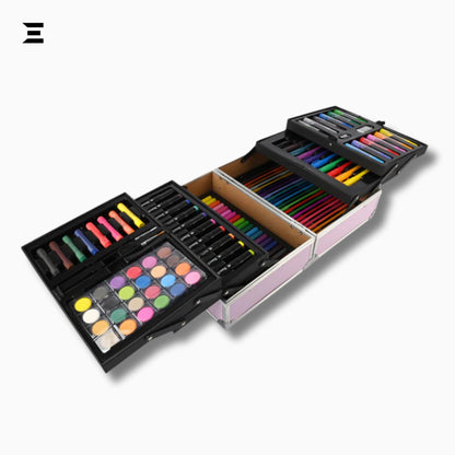 Lovely Girl 133 PCS Kids Art & Coloring Set – Unicorn Drawing Kit in Carry Case | IBRELIA™ IBRELIA