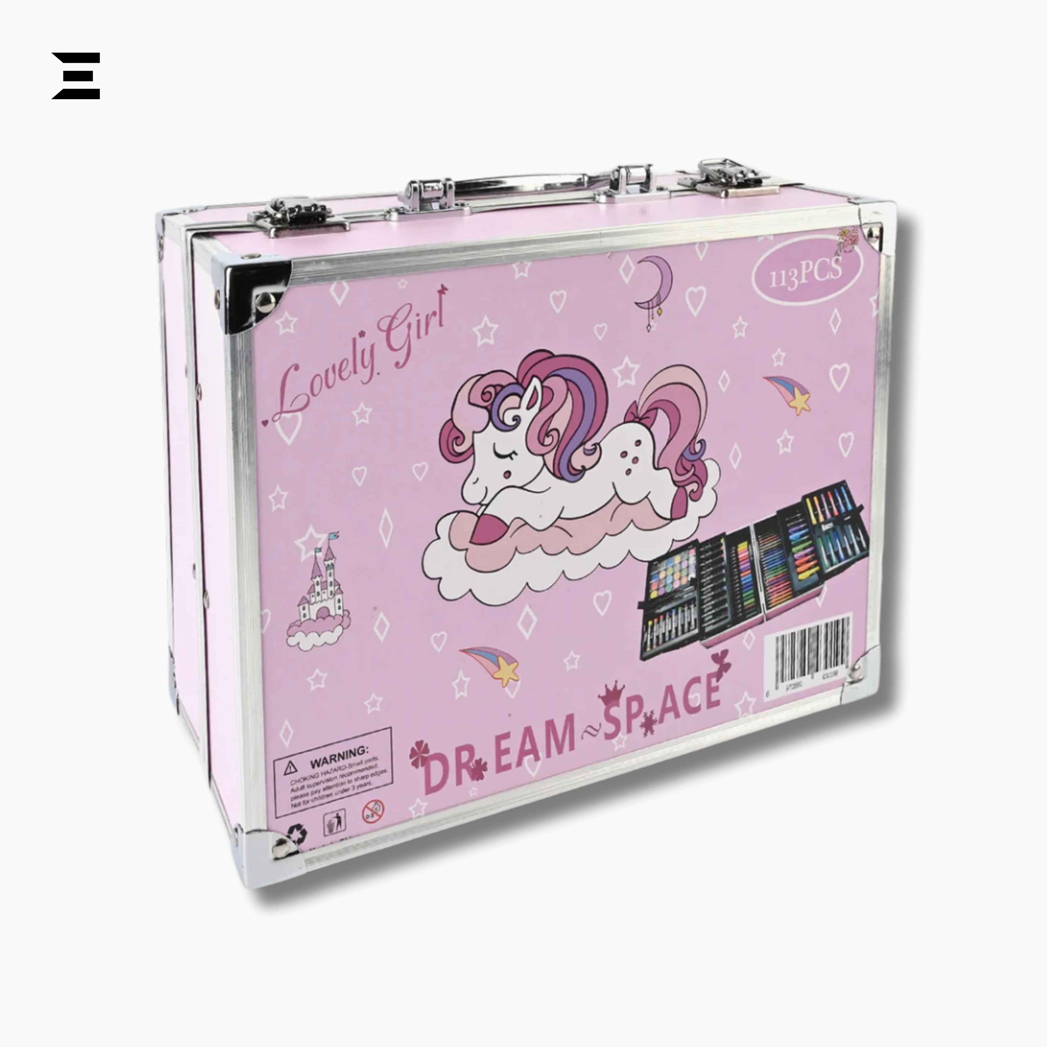 Lovely Girl 133 PCS Kids Art & Coloring Set – Unicorn Drawing Kit in Carry Case | IBRELIA™ IBRELIA