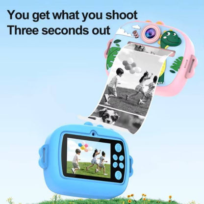 Kids Digital Mini Instant Print Camera with Thermal Paper – Cartoon Dinosaur Camera Toy | IBRELIA™ IBRELIA