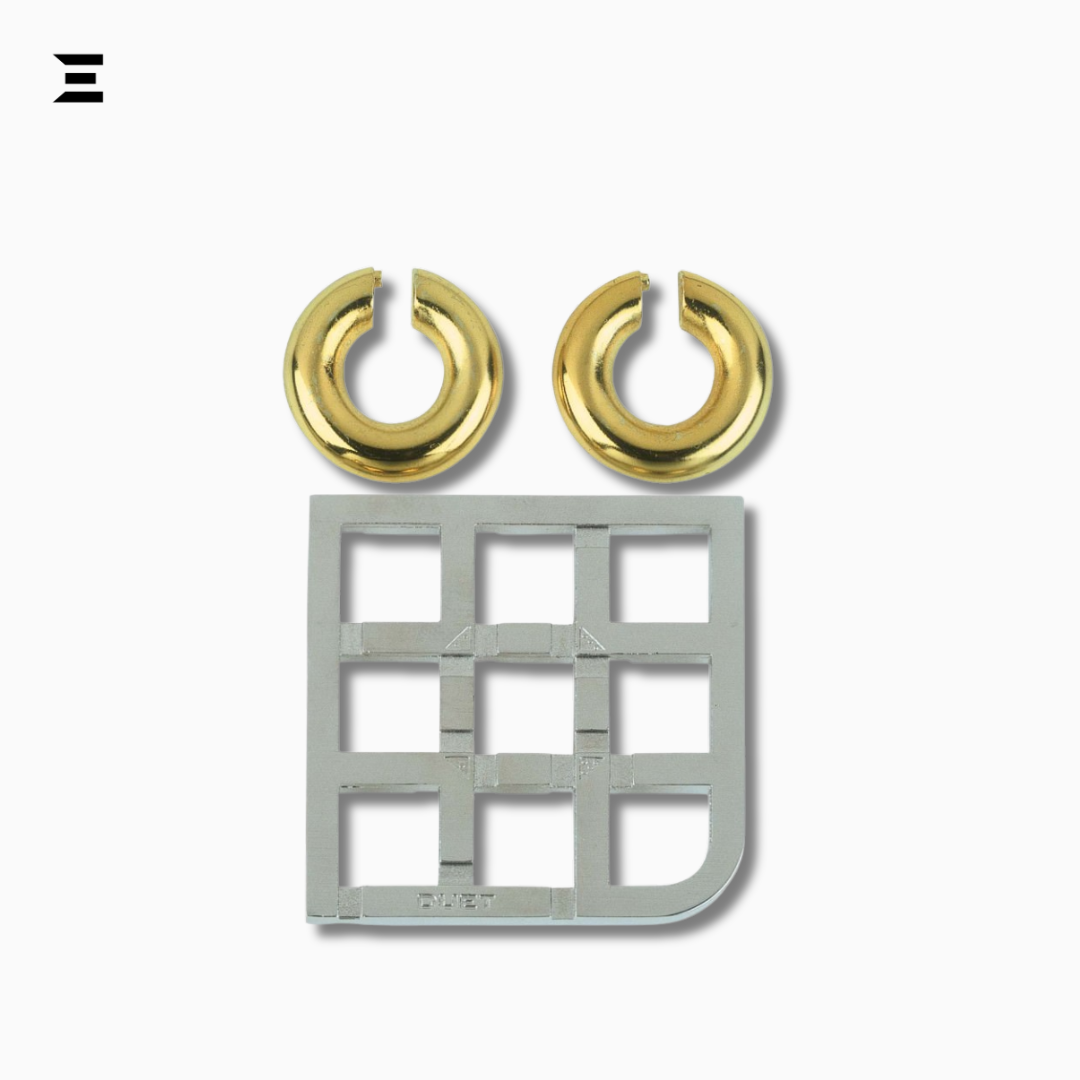 Duet Hanayama Metal Brainteaser Puzzle – Mensa Rated Level 5 IBRELIA