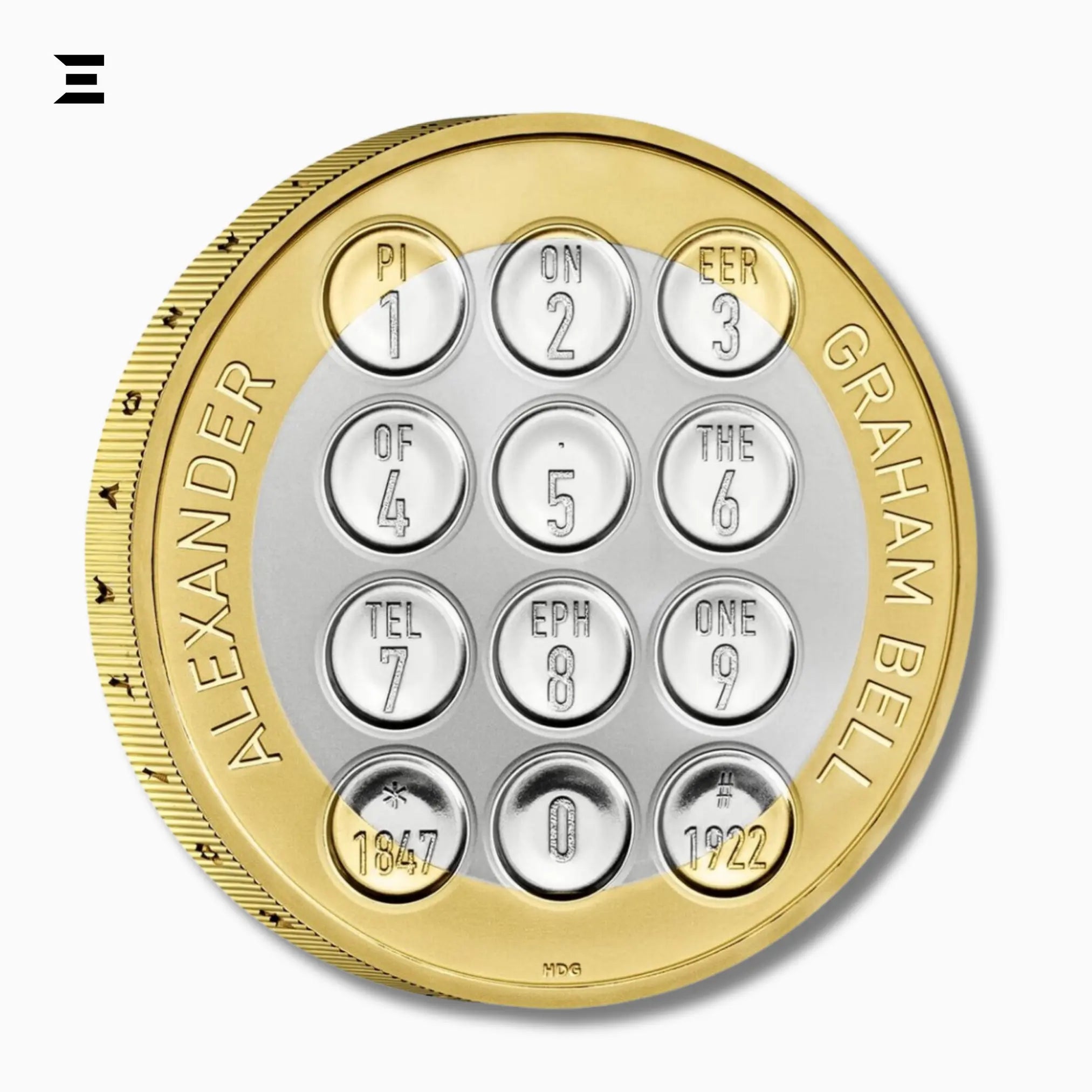 UK £2 Coin – 2022 Alexander Graham Bell Innovation in Science | Elizabeth II 5th Portrait - IBRELIA
