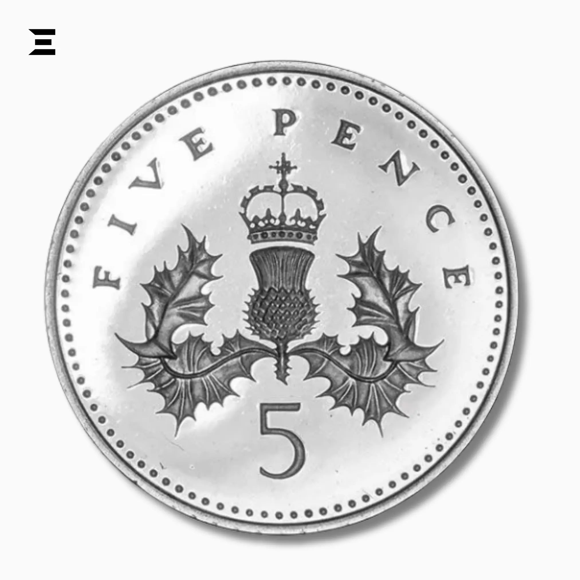 United Kingdom Elizabeth II 5 Pence Coin (1989) – Certified Authentic Copper - Nickel Collectible - IBRELIA