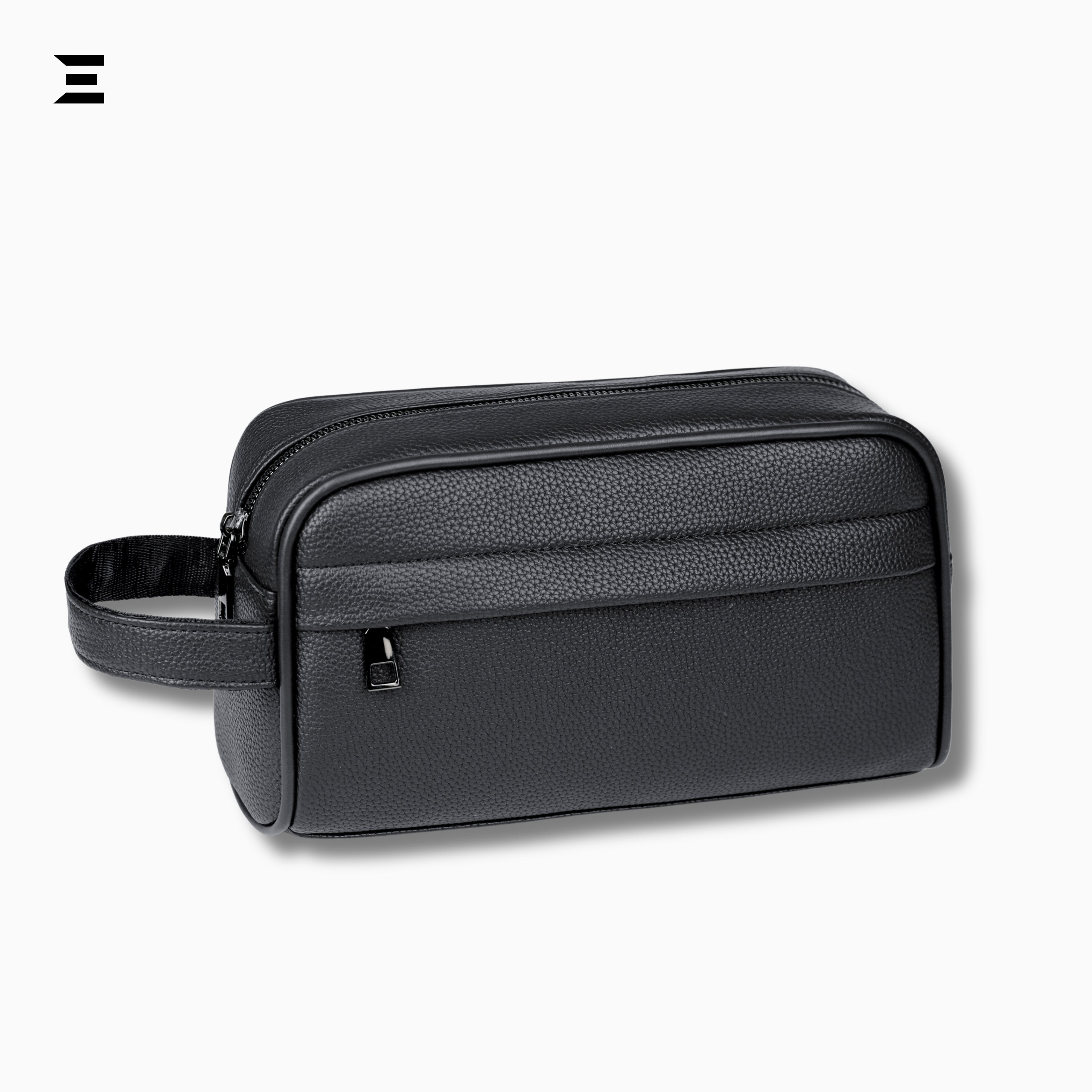 IBRELIA™ All-Black EDC Bag – Waterproof PU Leather Everyday Carry Organizer
