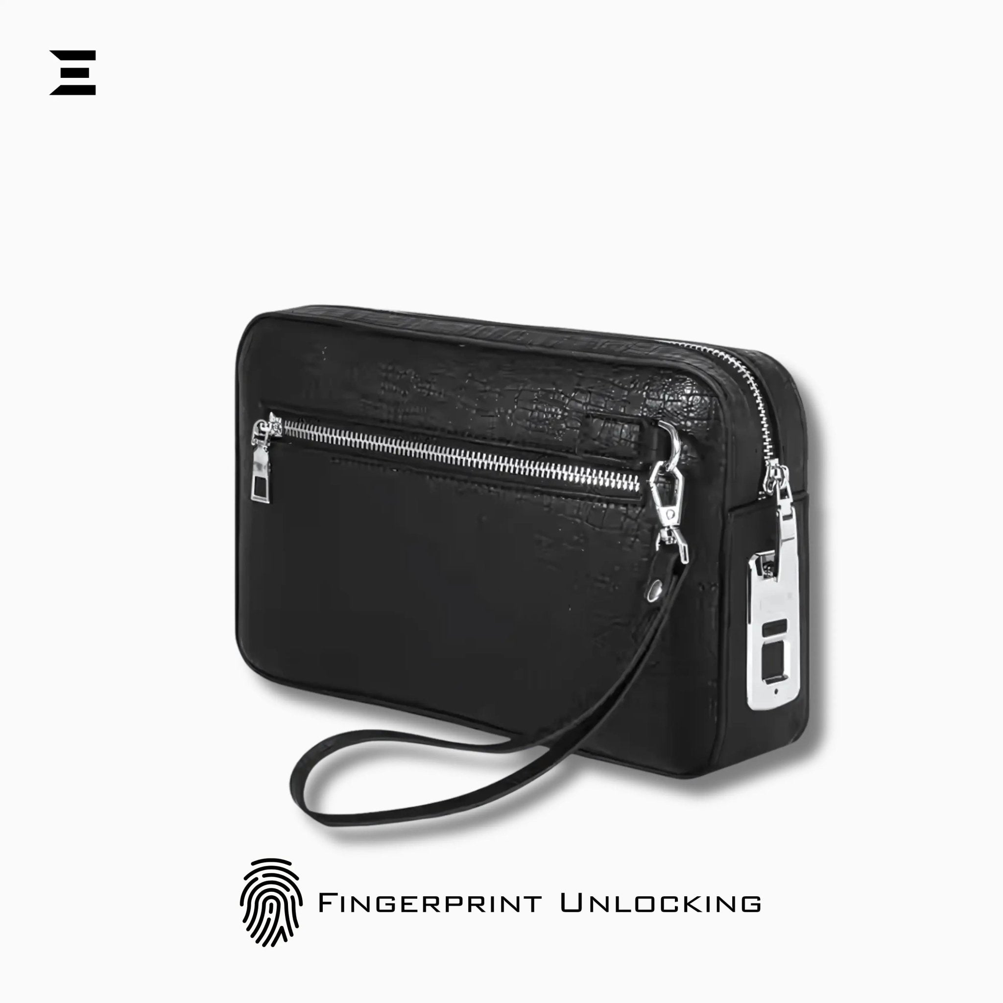 Luxury Fingerprint Lock Leather Clutch Bag – Secure Smart Handbag IBRELIA™ - IBRELIA
