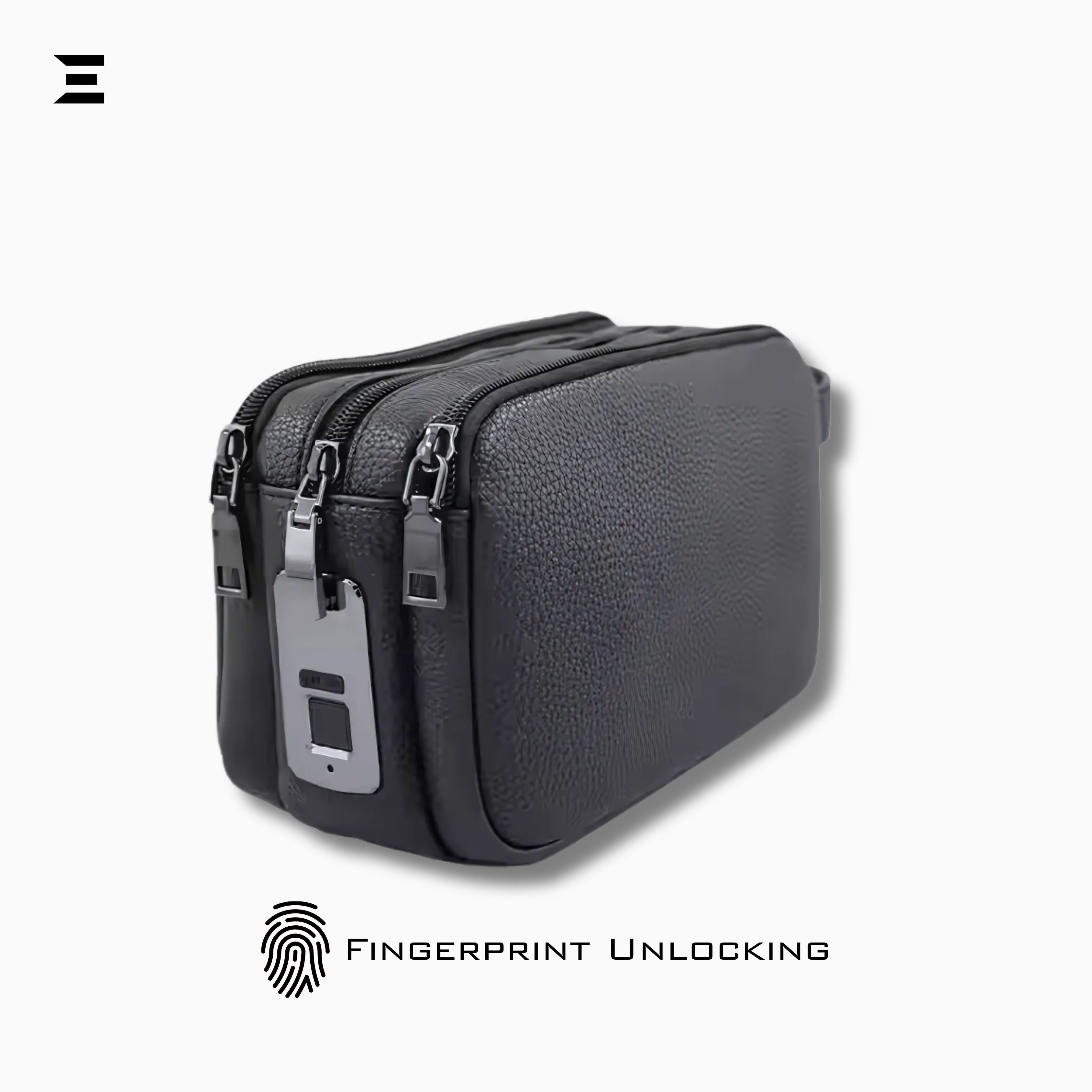 Smart Fingerprint Lock Leather Clutch Bag – Anti-Theft Security Travel Wrist Bag IBRELIA™ IBRELIA