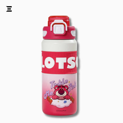 Disney Pixar Lotso Bear Kids Water Bottle 550ml – Flip Lid Straw Bottle | IBRELIA™ IBRELIA