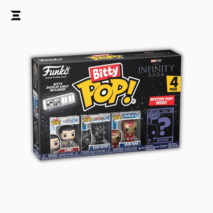 Funko Bitty Pop! Marvel 4 - Pack – Loki, Black Panther, Iron Man & Mystery Mini | IBRELIA™ Collectibles - IBRELIA