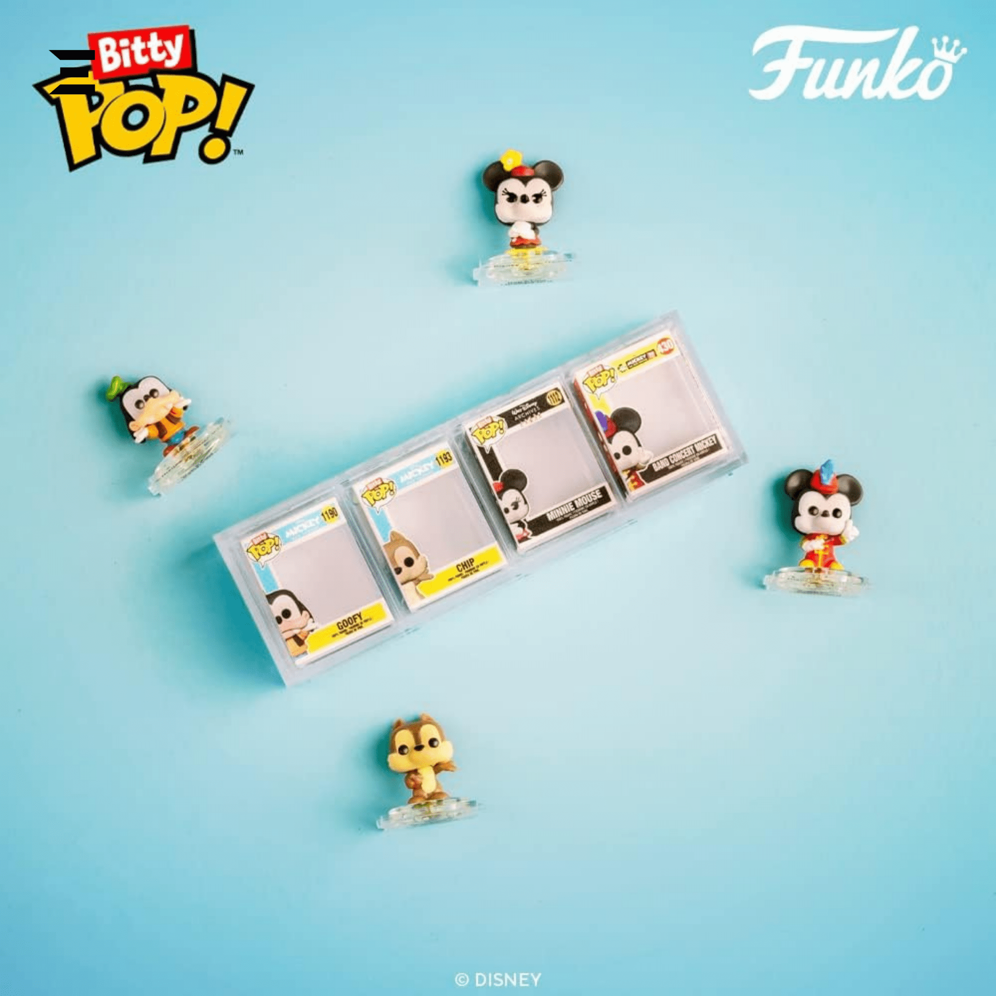 Funko Bitty Pop! Disney Classics 4 - Pack – Minnie Mouse, Daisy Duck, Donald Duck & Mystery Mini Figure | Complete Disney Character Line - Up | IBRELIA™ Collectibles - IBRELIA