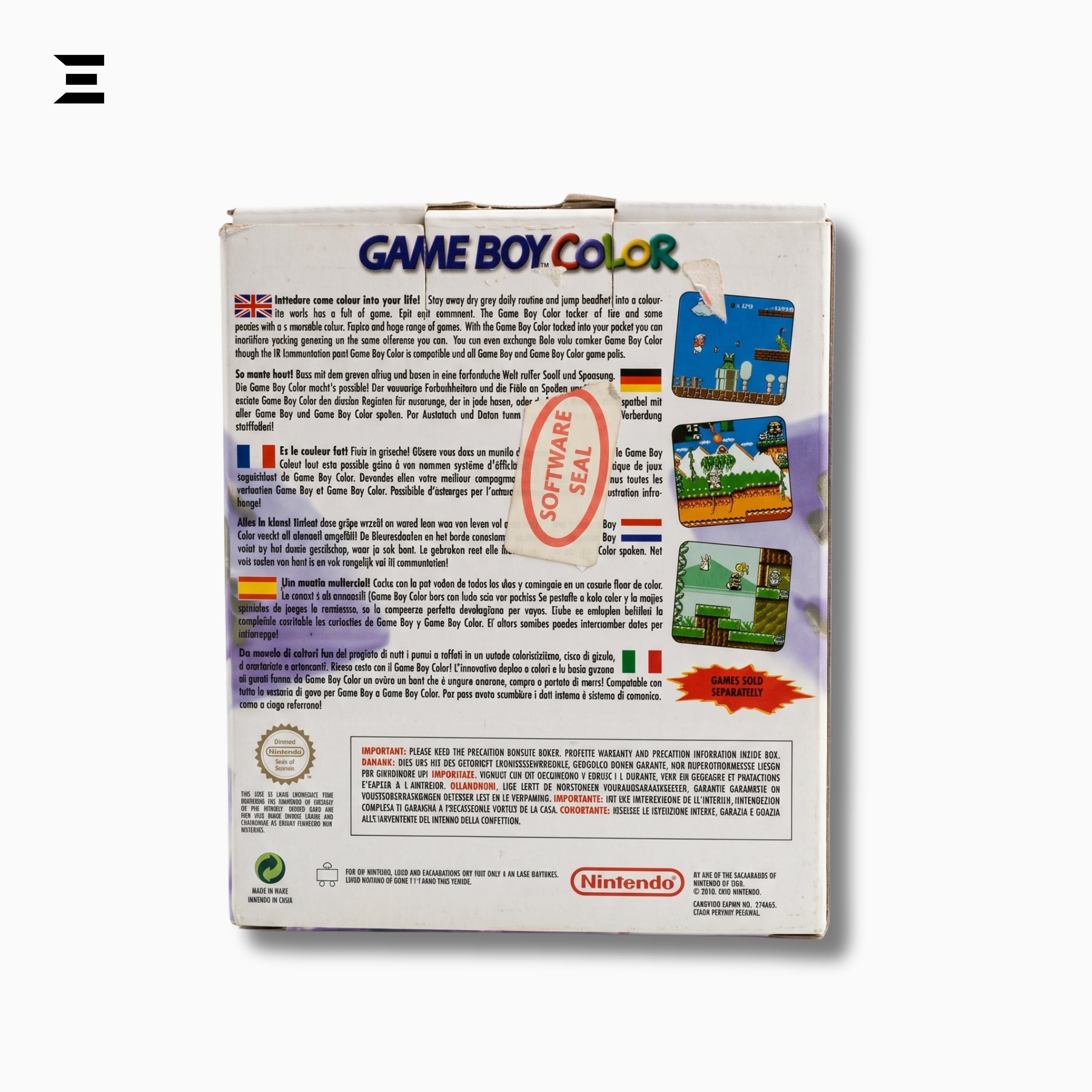 Nintendo Game Boy Color Grape Purple (Brand New Sealed) – CGB-001 Retro Handheld Console – New Old Stock Collectible