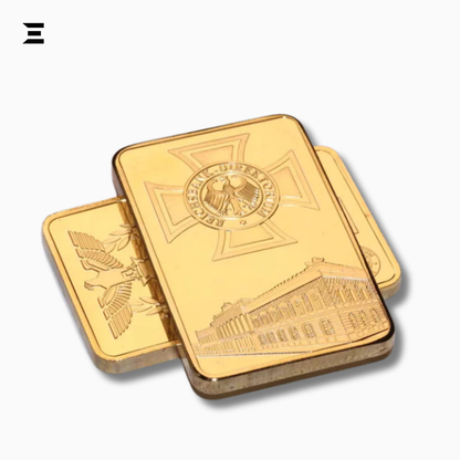 Deutsche Reichsbank Gold Plated Commemorative Nugget Bar – Collector’s Edition IBRELIA