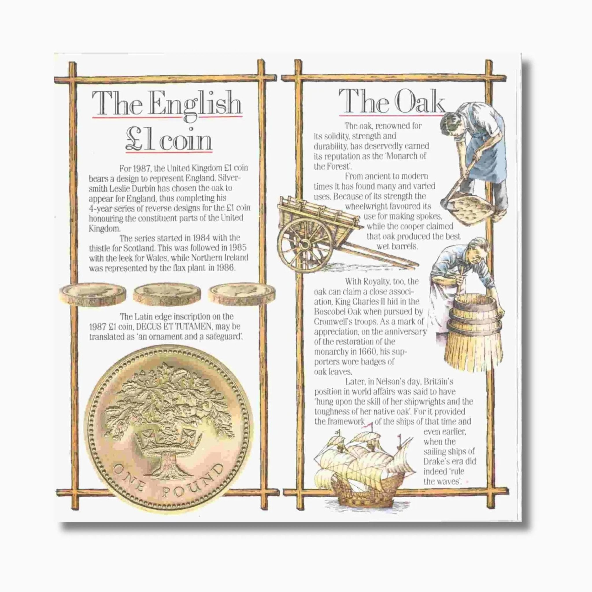1987 United Kingdom Brilliant Uncirculated Coin Set – Royal Mint - IBRELIA