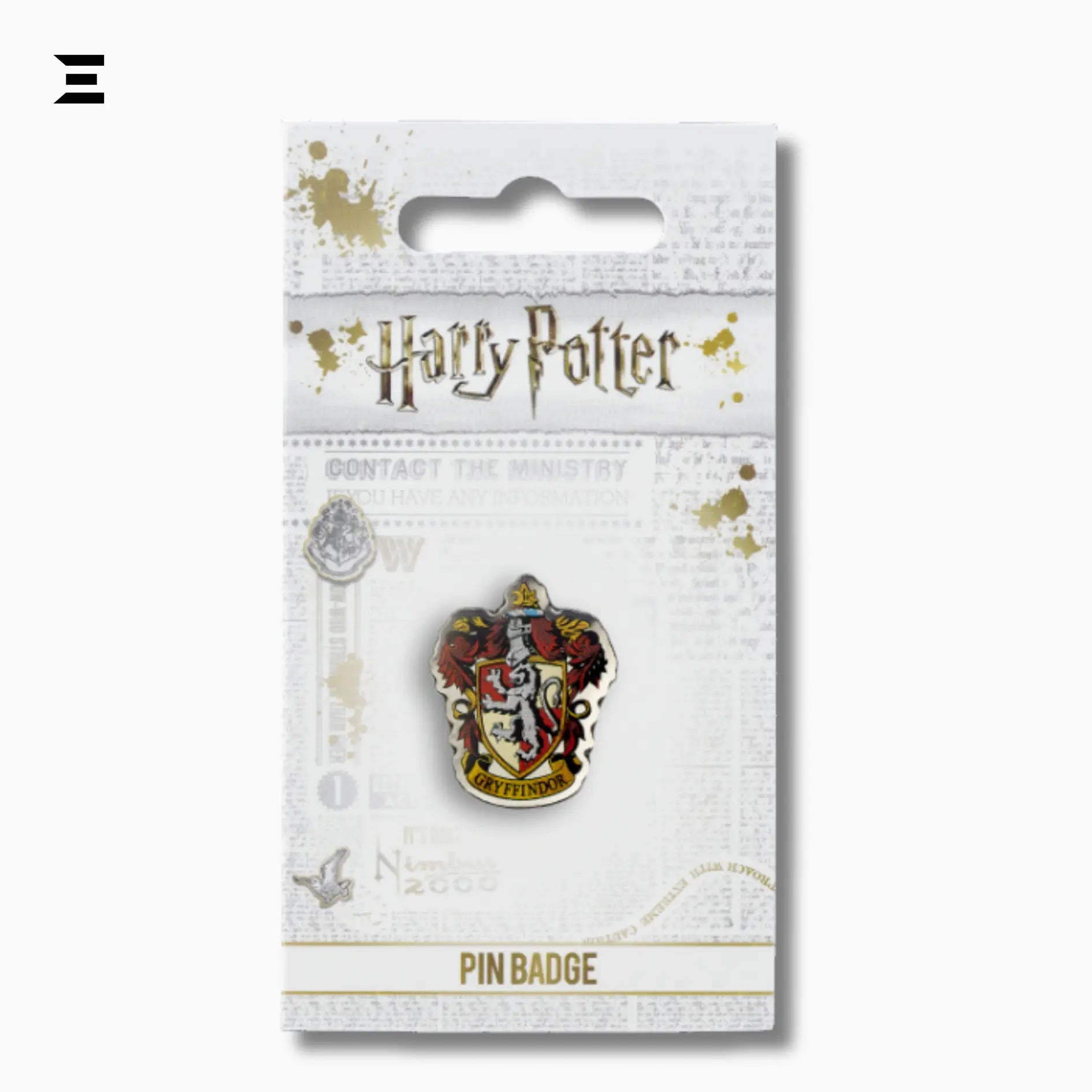 Harry Potter Gryffindor Crest Pin Badge – Official Silver Plated Collectible IBRELIA
