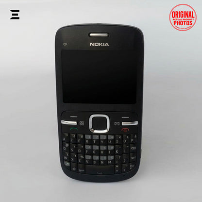 Nokia C3 Black | Brand New | Original Nokia QWERTY Phone | Phone Only – No Accessories Included