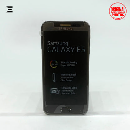 Samsung Galaxy E5 SM-E500F/DS Black | Brand New | Original Box Pack | Dual SIM | Classic Samsung Super AMOLED Smartphone