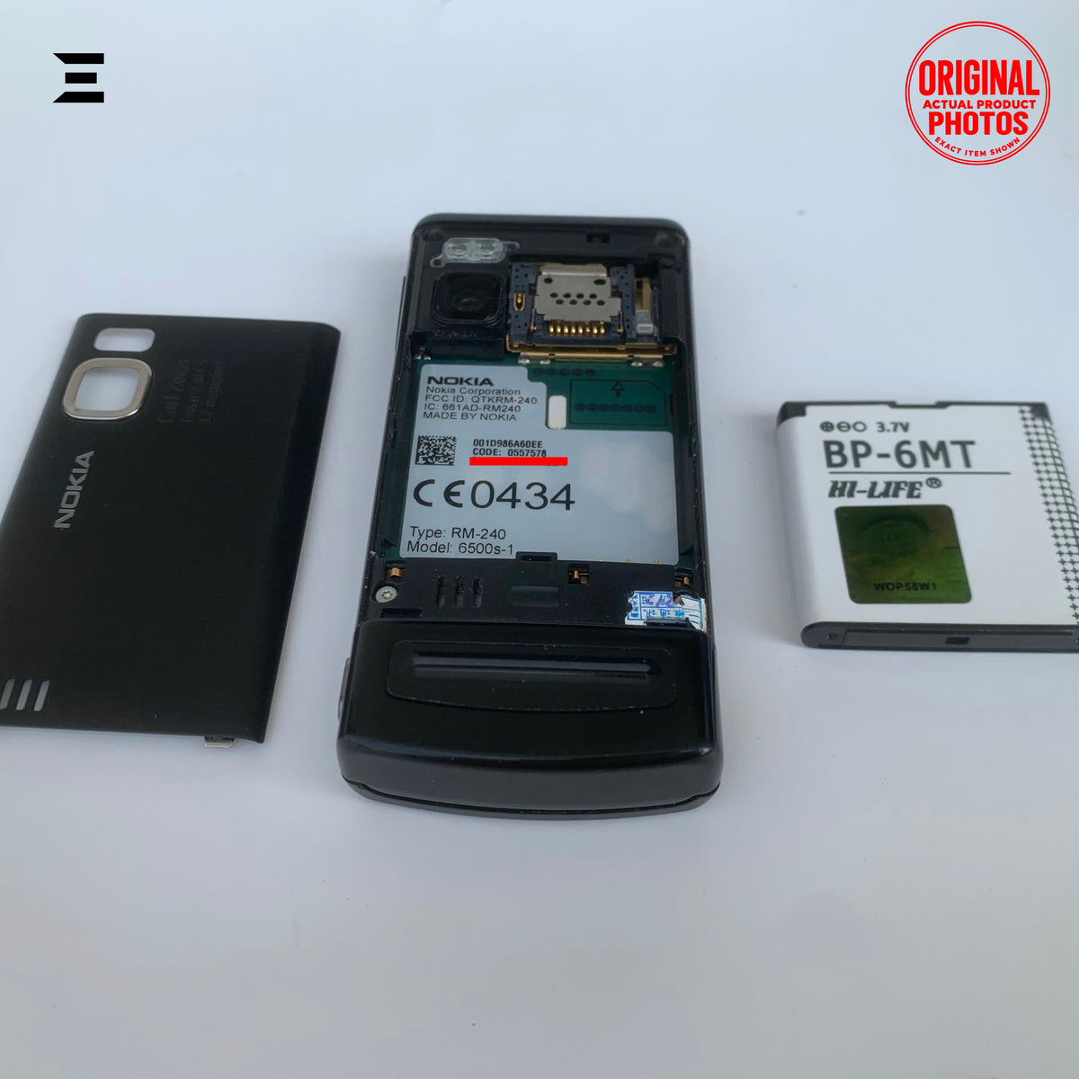 Nokia 6500 Slide Black | Pre-Owned | Original Nokia 3.2MP Carl Zeiss Slider Mobile Phone | Phone Only – With Charger