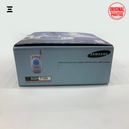 Samsung SGH-T100 Silver | Brand New | Original Samsung Vintage Colour Display Flip Phone | Factory Sealed Box – Complete Set