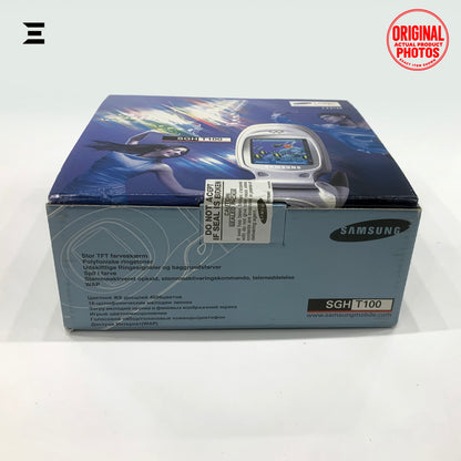 Samsung SGH-T100 Silver | Brand New | Original Samsung Vintage Colour Display Flip Phone | Factory Sealed Box – Complete Set