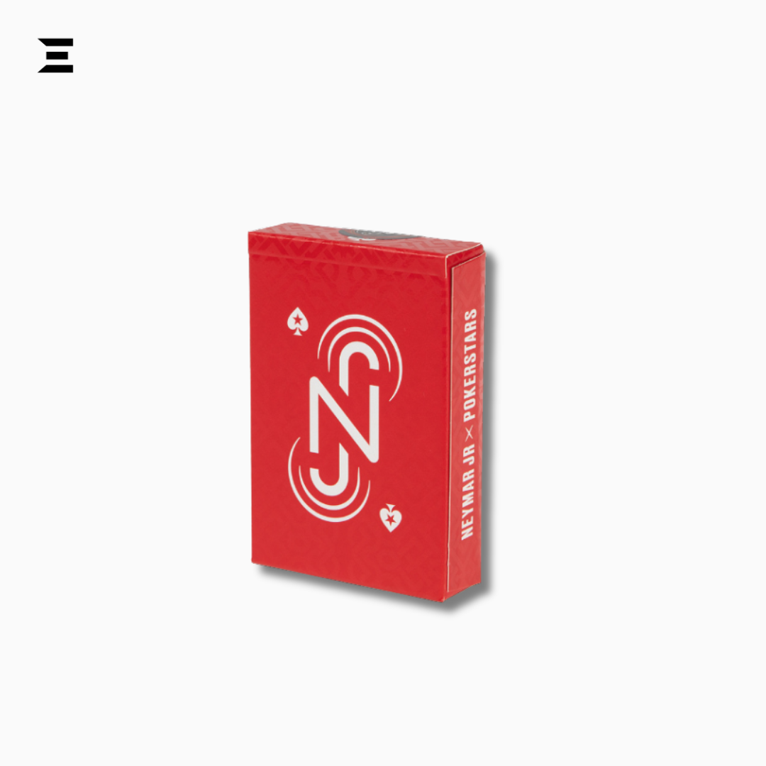 PokerStars Neymar Jr Red & White Playing Cards – Premium PVC Deck IBRELIA