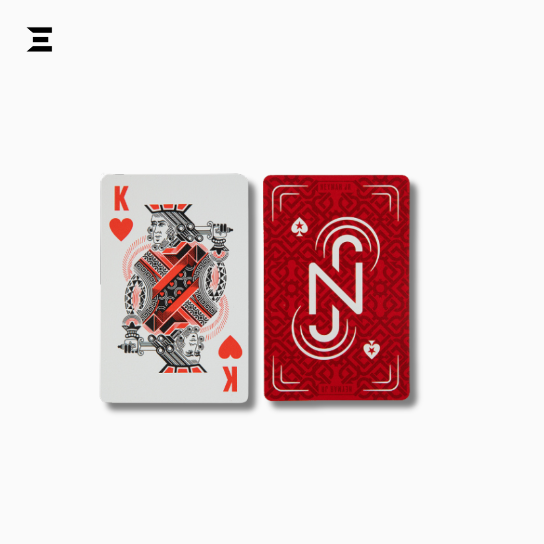 PokerStars Neymar Jr Red & White Playing Cards – Premium PVC Deck IBRELIA