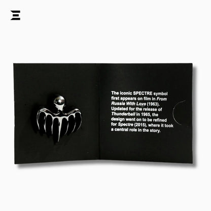 James Bond 007 Official SPECTRE Logo Enamel Pin Badge – Black Metal Lapel Pin - IBRELIA