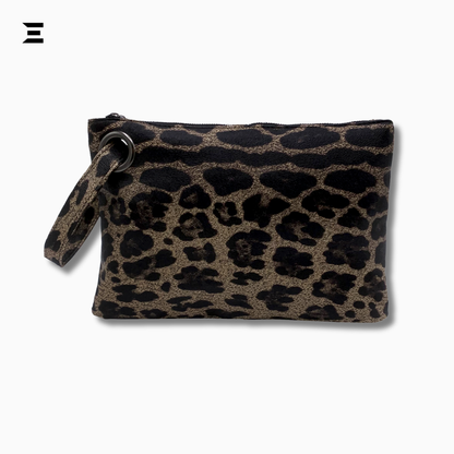 Leopard Luxe PU Leather Clutch Bag | Elegant Envelope Purse for Women | IBRELIA™