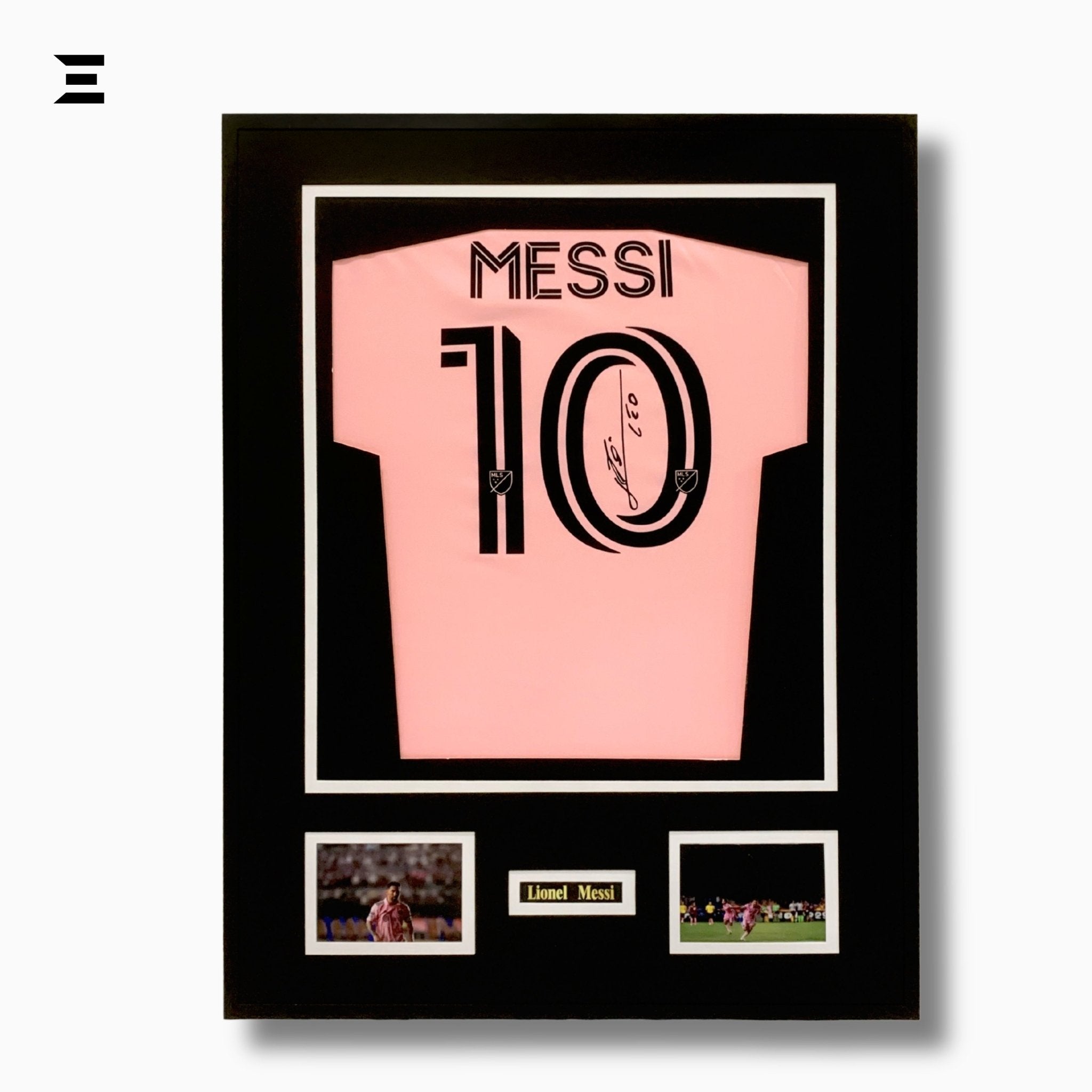 Lionel Messi “Signed” Inter Miami Jersey Frame – Facsimile Autograph | Metal & Acrylic Display 23.5 × 31.5 in | IBRELIA™ - IBRELIA