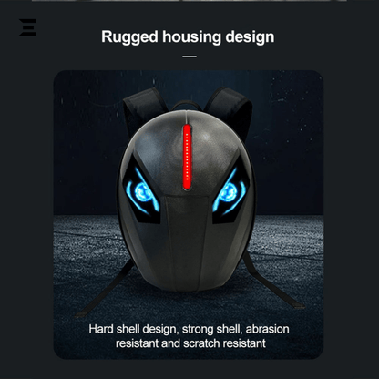 LED Motorcycle Backpack – Waterproof Digital Display Smart Bag with WiFi App Control (Black/Carbon) | IBRELIA™ - IBRELIA