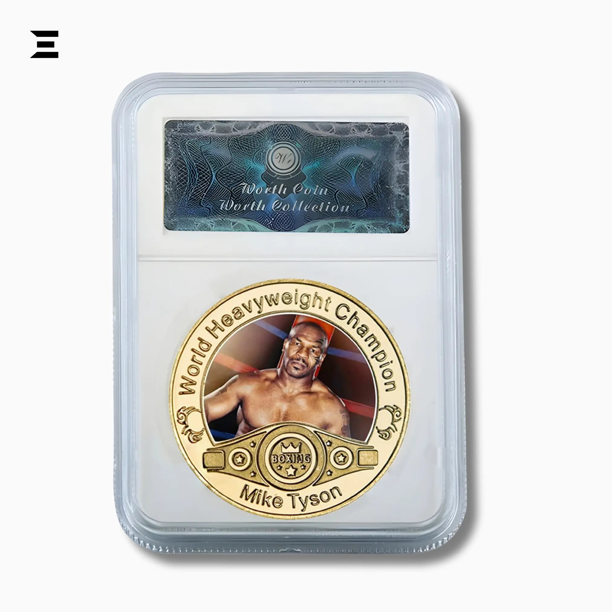 Mike Tyson World Heavyweight Champion Gold Plated Souvenir Coin Set IBRELIA