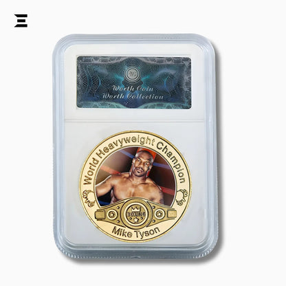 Mike Tyson World Heavyweight Champion Gold Plated Souvenir Coin Set IBRELIA