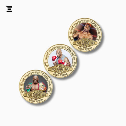 Mike Tyson World Heavyweight Champion Gold Plated Souvenir Coin Set IBRELIA