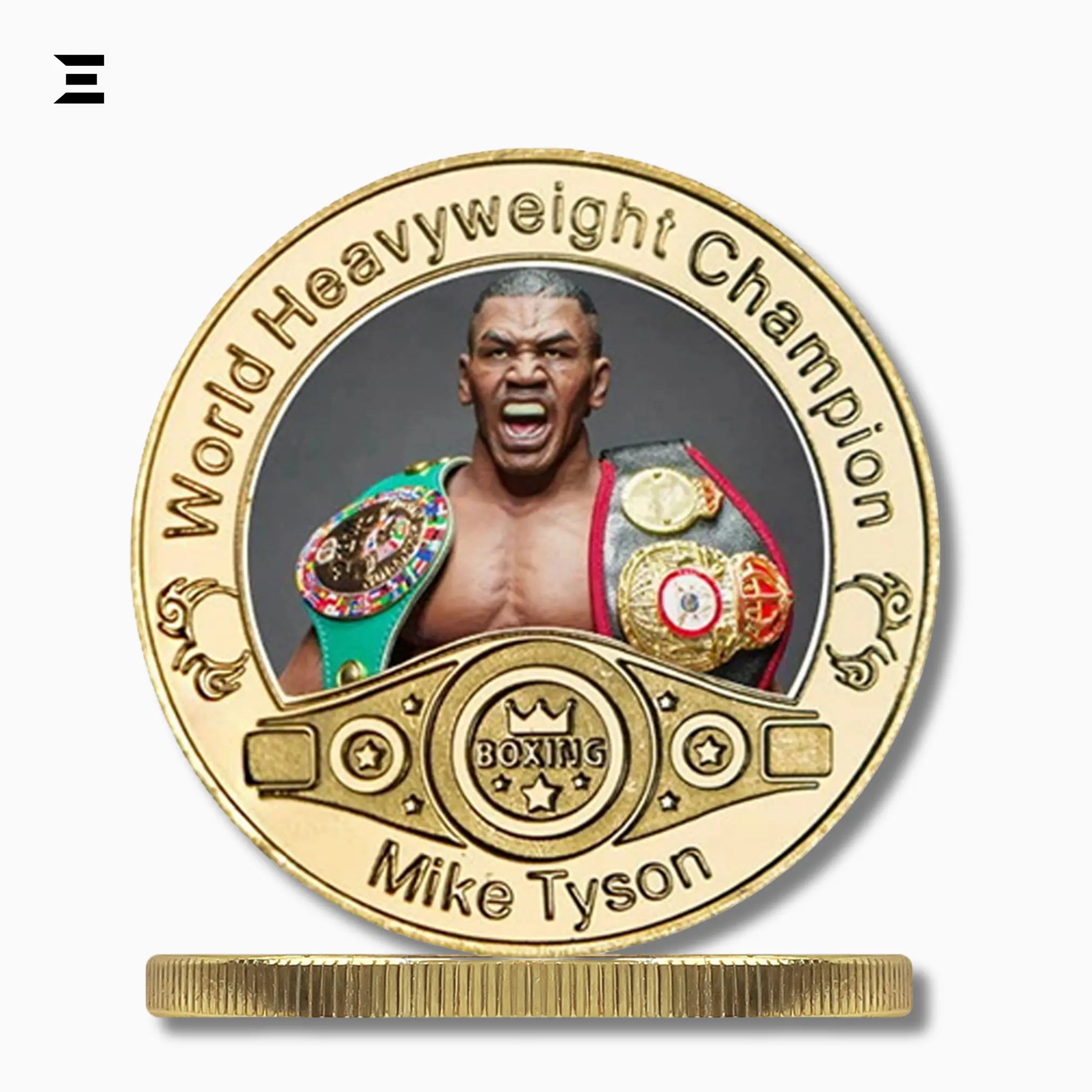 Mike Tyson World Heavyweight Champion Gold Plated Souvenir Coin Set IBRELIA