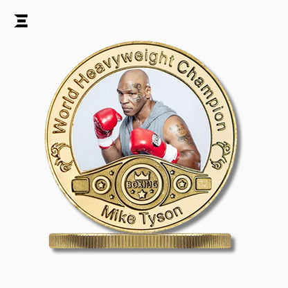 Mike Tyson World Heavyweight Champion Gold Plated Souvenir Coin Set IBRELIA