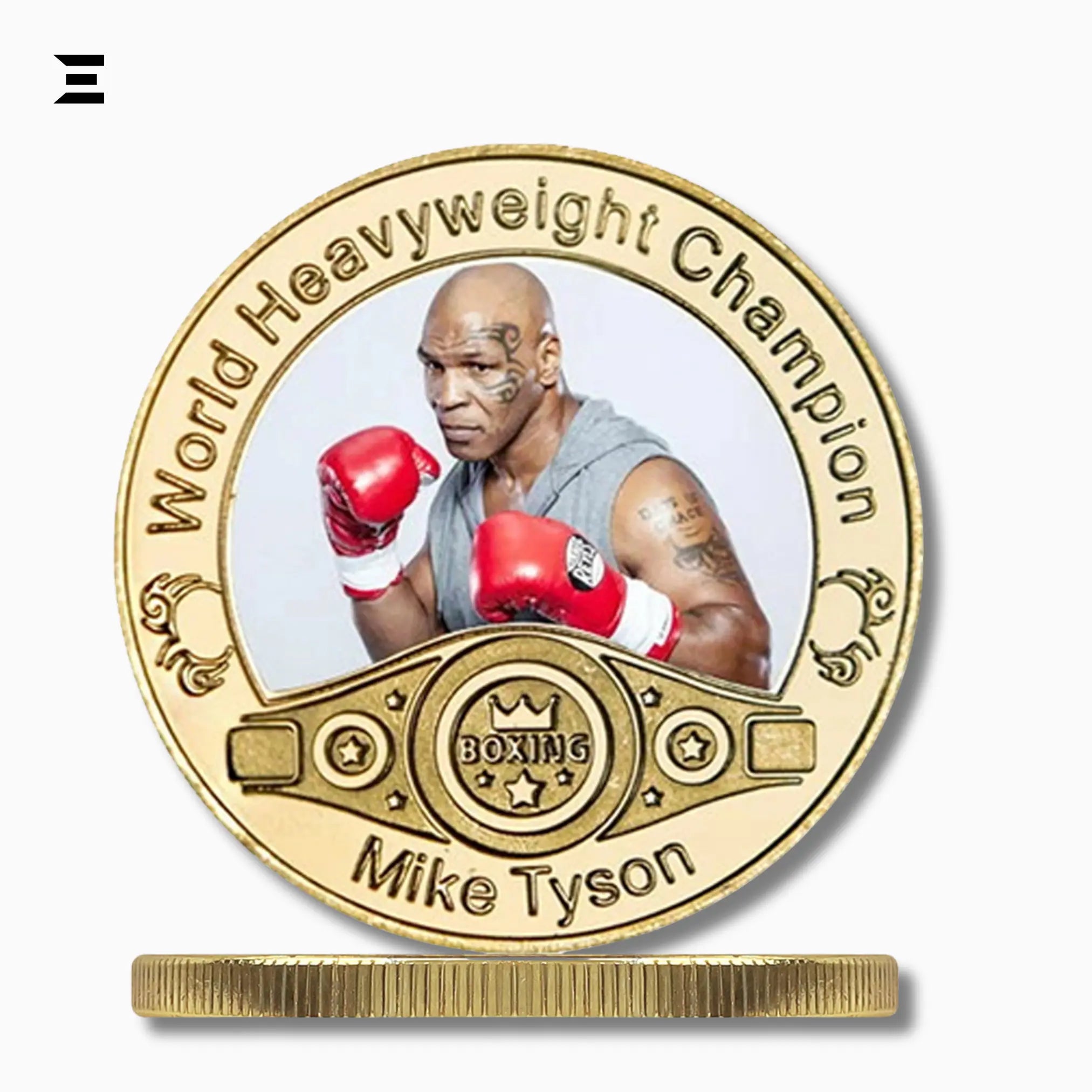 Mike Tyson World Heavyweight Champion Gold Plated Souvenir Coin Set IBRELIA