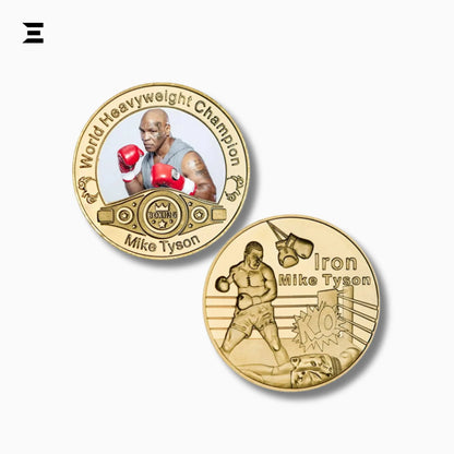 Mike Tyson World Heavyweight Champion Gold Plated Souvenir Coin Set IBRELIA