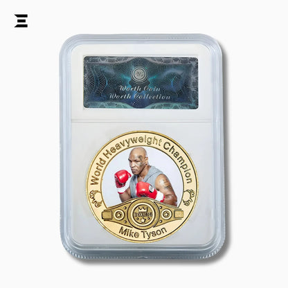 Mike Tyson World Heavyweight Champion Gold Plated Souvenir Coin Set IBRELIA