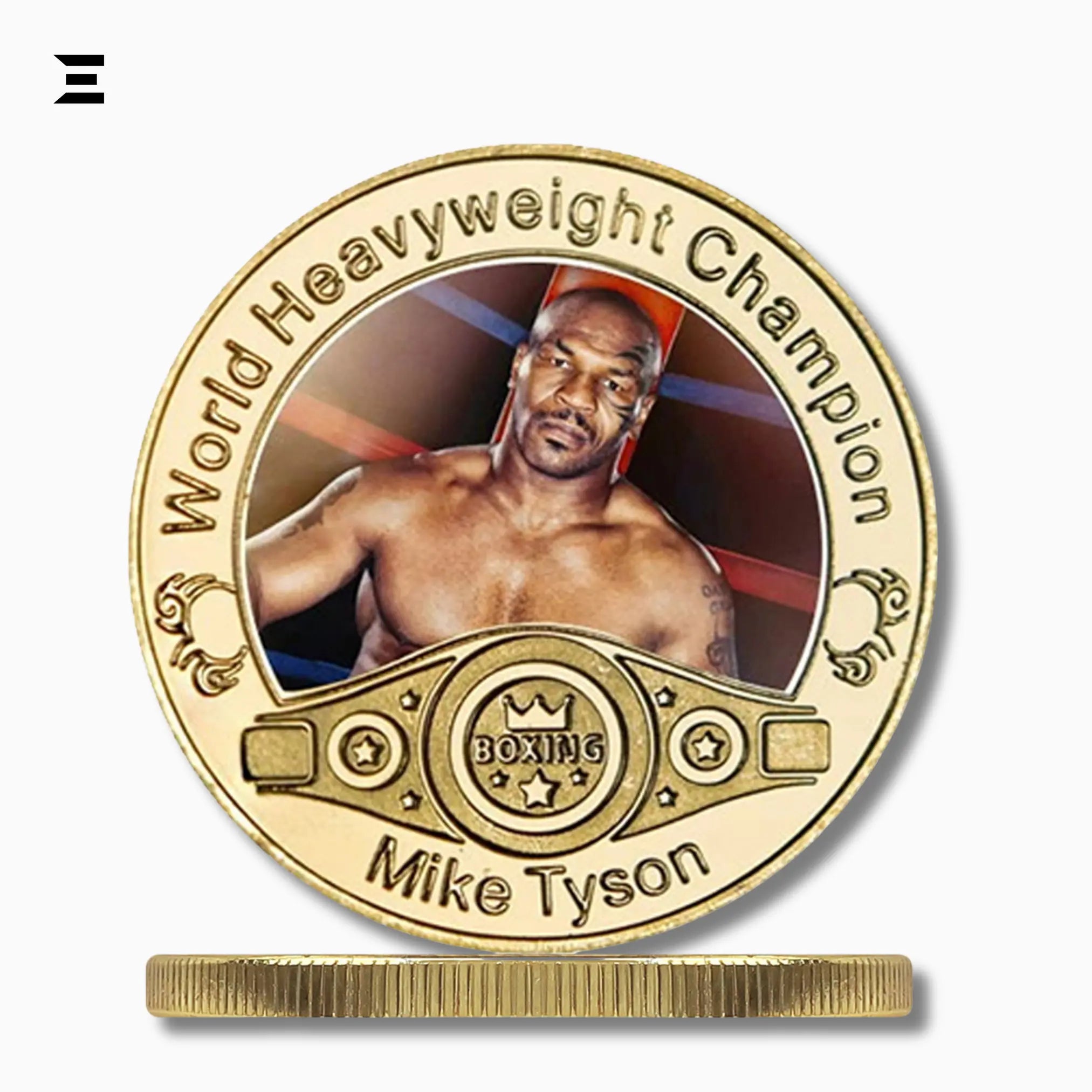 Mike Tyson World Heavyweight Champion Gold Plated Souvenir Coin Set IBRELIA