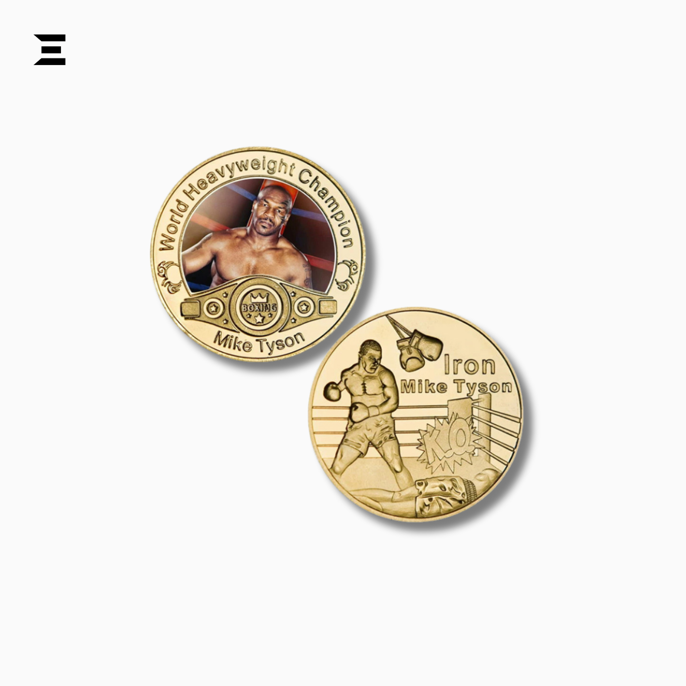 Mike Tyson World Heavyweight Champion Gold Plated Souvenir Coin Set IBRELIA