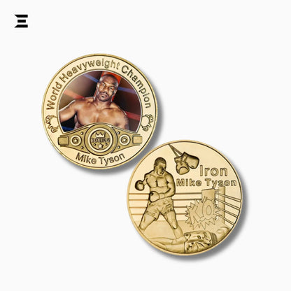 Mike Tyson World Heavyweight Champion Gold Plated Souvenir Coin Set IBRELIA