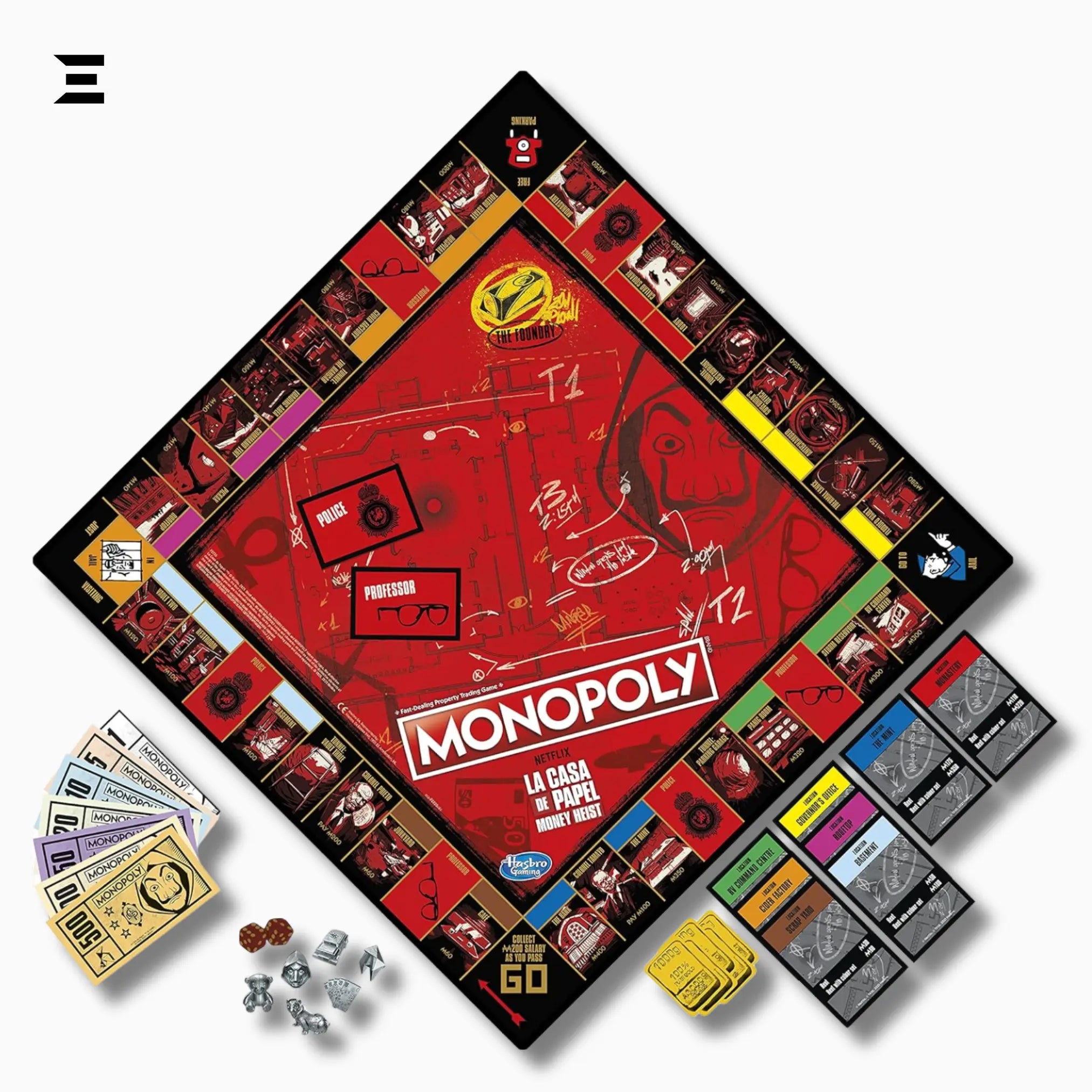 Monopoly: Netflix House of Money Edition – La Casa de Papel Board Game (English) IBRELIA