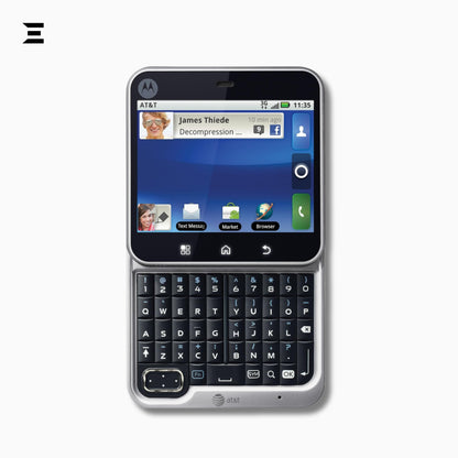 Motorola Flipout MB511 (Unlocked) Square Android Smartphone with Swivel QWERTY Keyboard – Complete Box Set