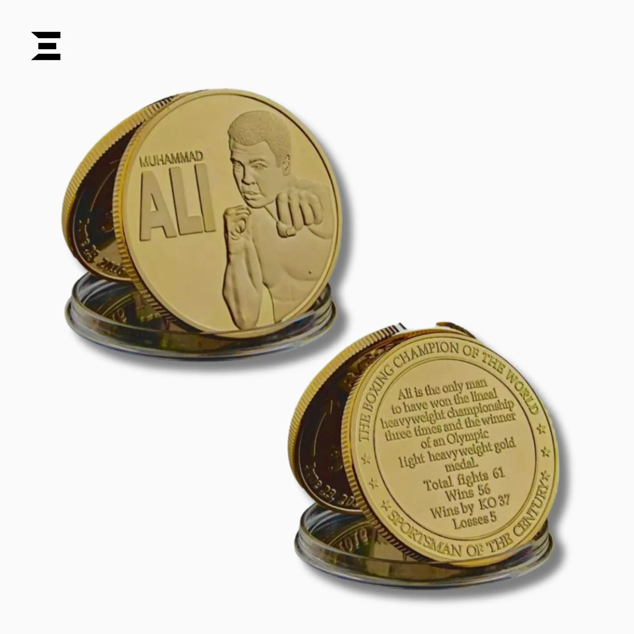 Muhammad Ali Boxing Champion Gold Plated Souvenir Coin – Sportsman of the Century Collectible - IBRELIA