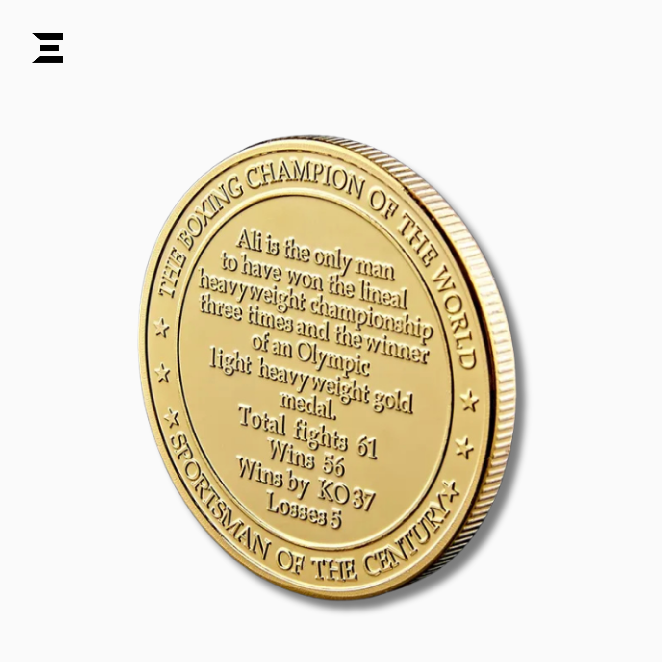 Muhammad Ali Boxing Champion Gold Plated Souvenir Coin – Sportsman of the Century Collectible IBRELIA
