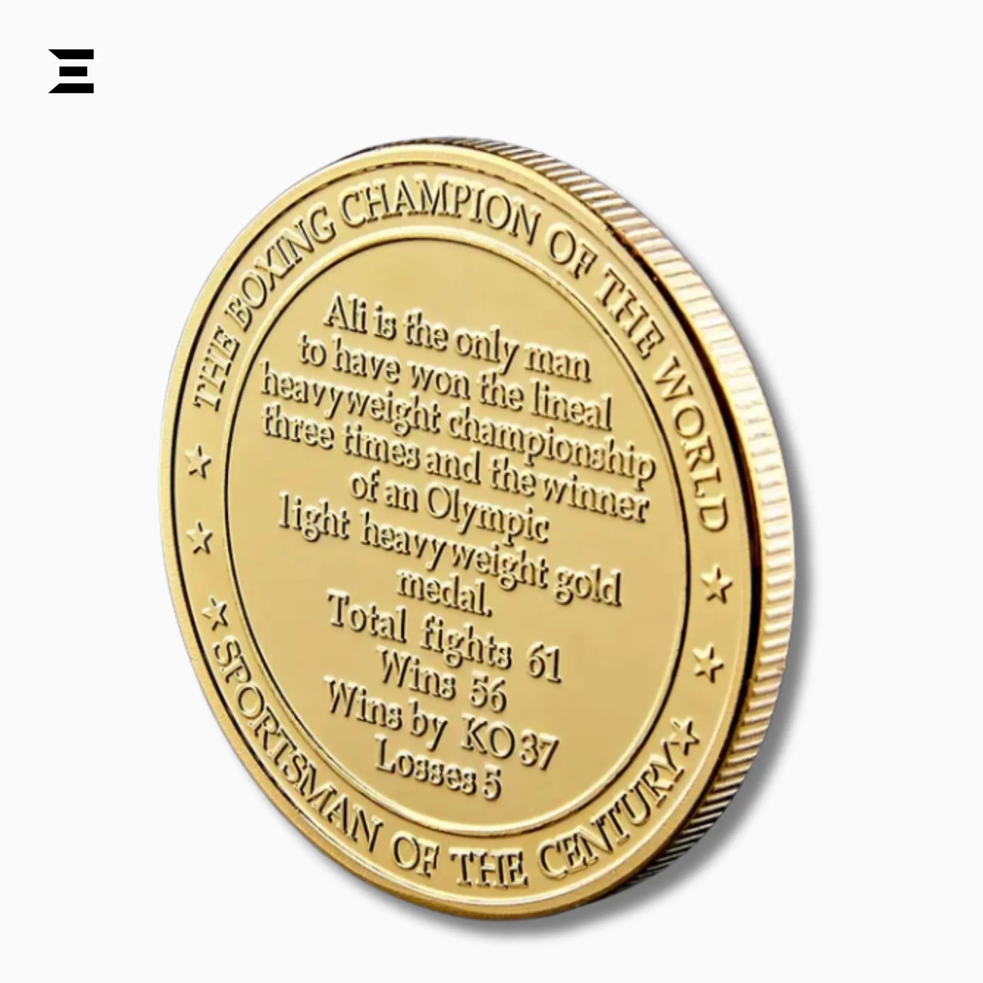 Muhammad Ali Boxing Champion Gold Plated Souvenir Coin – Sportsman of the Century Collectible - IBRELIA